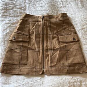 Madewell Tartan Zip-Front Skirt